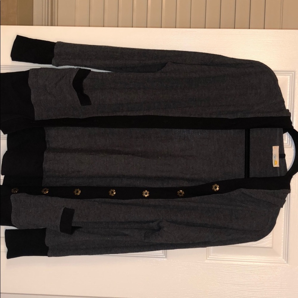 Black and grey cardigan